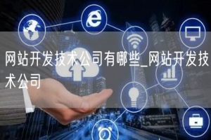 网站开发技术公司有哪些_网站开发技术公司